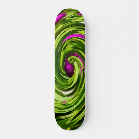 Skateboard Allium Abstrait (Devant)