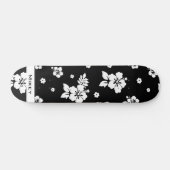 Skateboard Aloha Black Classic Hawaiian Motif sans fil (Horz)