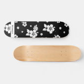 Skateboard Aloha Black Classic Hawaiian Motif sans fil (Horz)