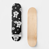 Skateboard Aloha Black Classic Hawaiian Motif sans fil (Recto)