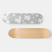 Skateboard Aloha Gray Classic Hawaï Motif sans fil (Horz)