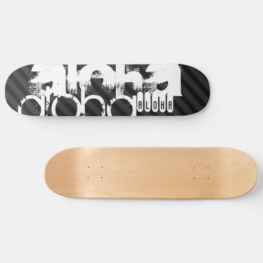 Skateboard Aloha ; Gris Noir & Sombre (Horz)