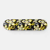 SKATEBOARD ALOHA HAWAII (NOIR/JAUNE) (Horz)