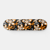 SKATEBOARD ALOHA HAWAII (NOIR/ORANGE) (Horz)