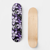 SKATEBOARD ALOHA HAWAII (NOIR/POURPULAIRE) (Recto)