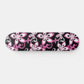 SKATEBOARD ALOHA HAWAII (NOIR/ROSE) (Horz)