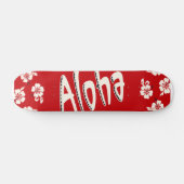 Skateboard Aloha rouge hawaïen (Horz)