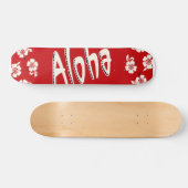 Skateboard Aloha rouge hawaïen (Horz)