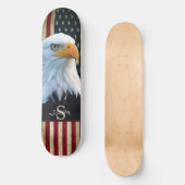 skateboard American BALD EAGLE SMILING Skull (Recto)