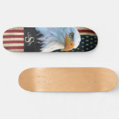 skateboard American BALD EAGLE SMILING Skull (Horz)