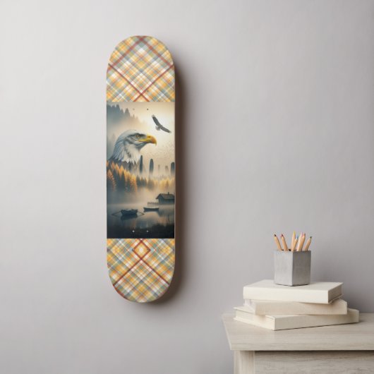 Skateboard American Eagle Nature Plaid (Art mural)