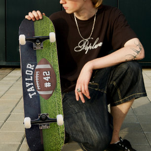 Skateboard American Football Field Name Team Jersey Numéro