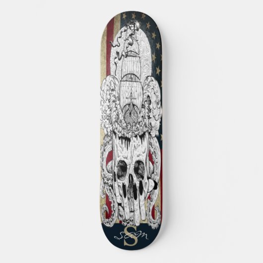 skateboard American Nautical GIRLY Skull (Recto)