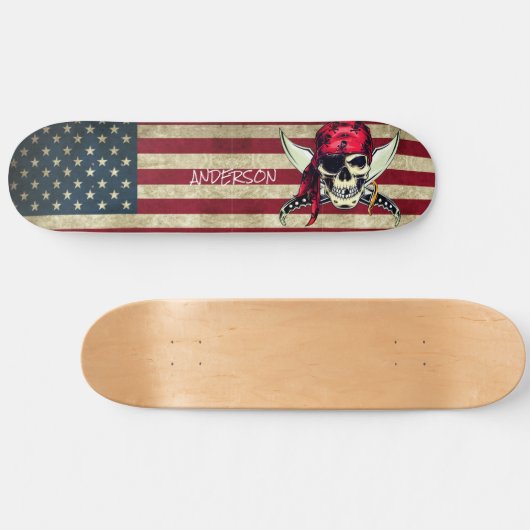 Skateboard American Pirate avec patch (Horz)