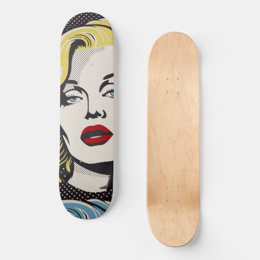 Skateboard American Retro Pop Art Diva (Recto)
