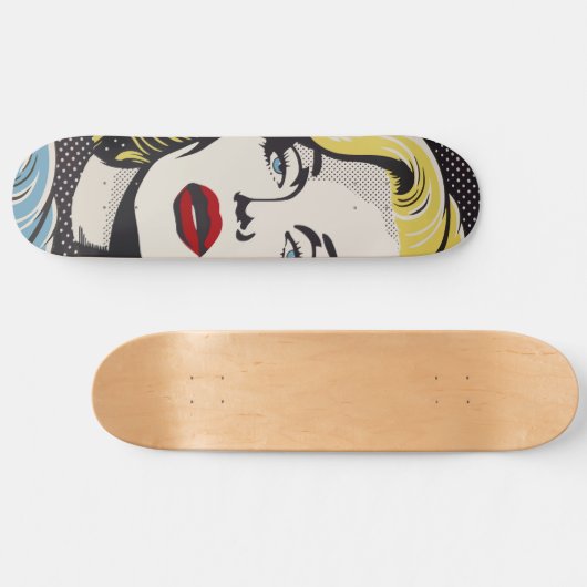 Skateboard American Retro Pop Art Diva (Horz)
