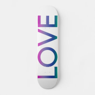 Skateboard Amour arc-en-ciel coloré