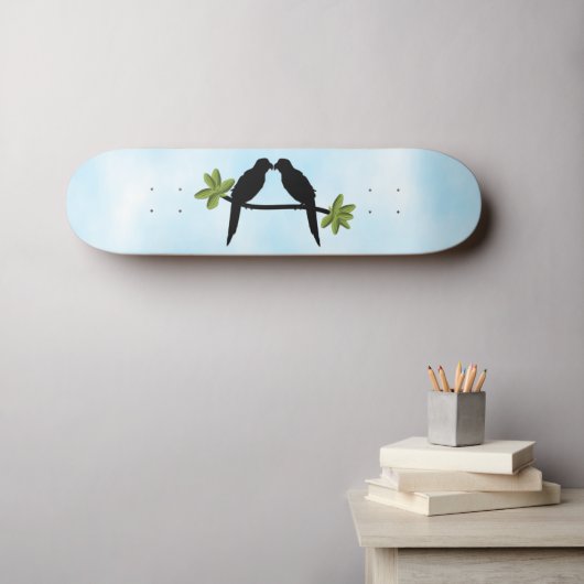 Skateboard Amour de perroquet (Art mural (Horz))