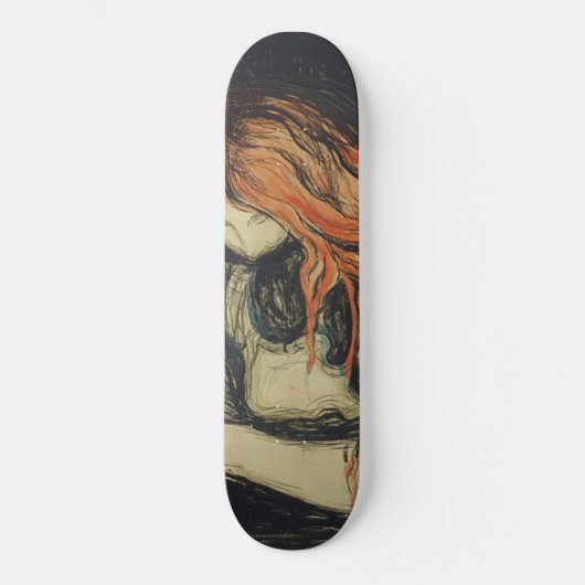 Skateboard Amour et douleur (Le Vampire) (par Edvard Munch) (Recto)