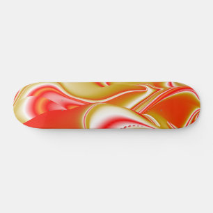 Skateboard Amour et Or Abstrait 3D Rainbowart