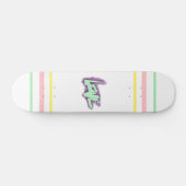 Skateboard amour graffiti menthe violet vert typographie poin (Horz)