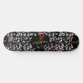 Skateboard Amour Porte Toutes Les Choses Cheetah Écriture Chr (Horz)