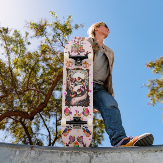 Skateboard Amoureux de cygnes (Extérieur 1)