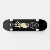 Skateboard Amoureux des chats Siamese Cat Art bleu (Horz)