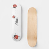 Skateboard Amusant blanc Ladybug (Recto)