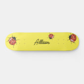 Skateboard Amusant Ladybug jaune (Horz)