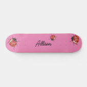 Skateboard Amusant rose Ladybug (Horz)