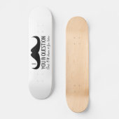 Skateboard Amusement cool Je vous moustache une question Noir (Recto)