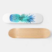 Skateboard Ananas bleu turquoise (Horz)