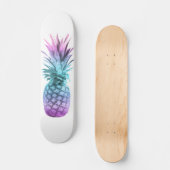 Skateboard Ananas bleu Turquoise violet (Recto)