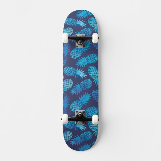 Skateboard Ananas bleus de colorant de cravate (Recto)