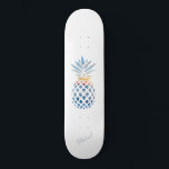 Skateboard Ananas Tropical Sunset Beach Custom<br><div class="desc">Une plage au coucher du soleil et l'horizon en forme d'ananas montrant un océan calme. CONSEIL - Associez ceci avec des articles correspondants comme la bouteille, et peut refroidir dans cette collection. Ajoutez votre nom ou nom d'invité en cliquant sur le bouton "Personnaliser". Vous pouvez également changer la couleur arrière...</div>