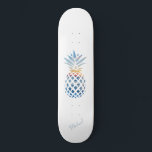 Skateboard Ananas Tropical Sunset Beach Custom<br><div class="desc">Une plage au coucher du soleil et l'horizon en forme d'ananas montrant un océan calme. CONSEIL - Associez ceci avec des articles correspondants comme la bouteille, et peut refroidir dans cette collection. Ajoutez votre nom ou nom d'invité en cliquant sur le bouton "Personnaliser". Vous pouvez également changer la couleur arrière...</div>