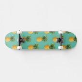 Skateboard Ananas tropicaux sur Teal (Horz)