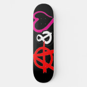 Skateboard Anarchie et amour (Recto)