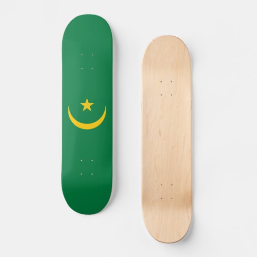 Skateboard Ancien drapeau mauritanien (Recto)