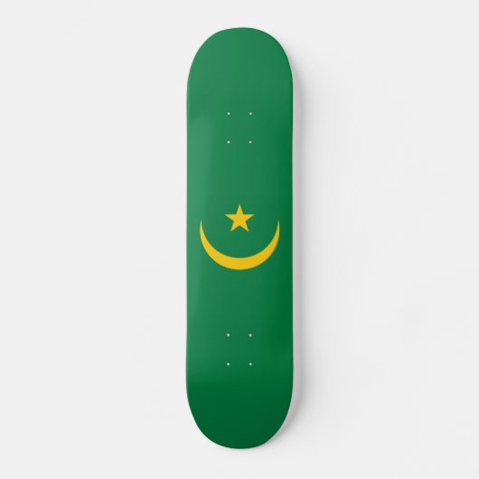 Skateboard Ancien drapeau mauritanien (Recto)