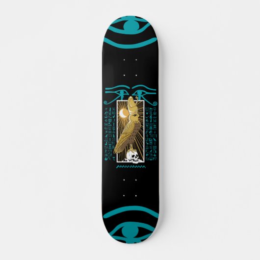 Skateboard Ancien Faucon d'Egypte Dieu Horus (Devant)