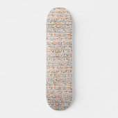 Skateboard ancient egypt hieroglyphes pattern background hist (Devant)