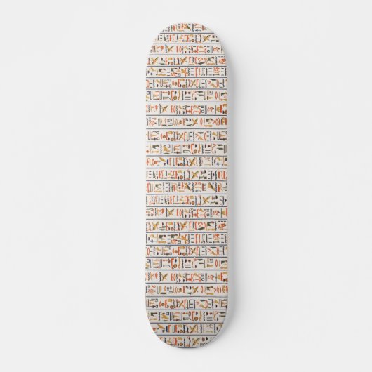 Skateboard ancient egypt hieroglyphes pattern background hist (Devant)