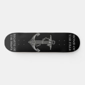 Skateboard Ancrage métallique chrome pirate thème nautique (Horz)