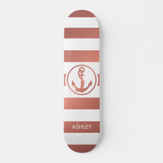 Skateboard Ancre rose Gold (Devant)