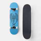 Skateboard Angel - design noir et bleu (Recto)