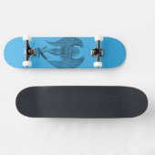Skateboard Angel - design noir et bleu (Horz)