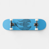 Skateboard Angel - design noir et bleu (Horz)
