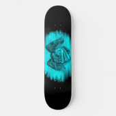Skateboard Angel Eros en amour, design noir et vert (Recto)